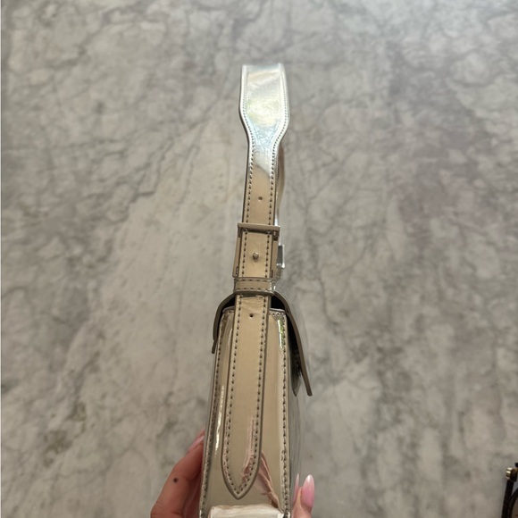 Zara Metallic Silver Shoulder Bag - Picture 3 of 4